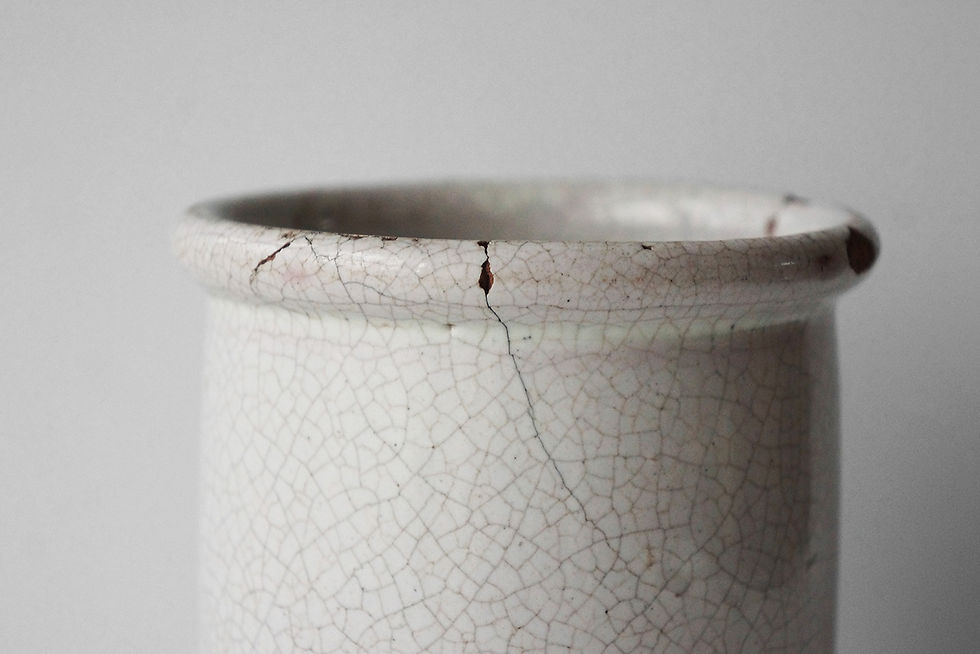 Thumbnail: Confiture Pot / Faience Blanche / 1800s FRANCE
