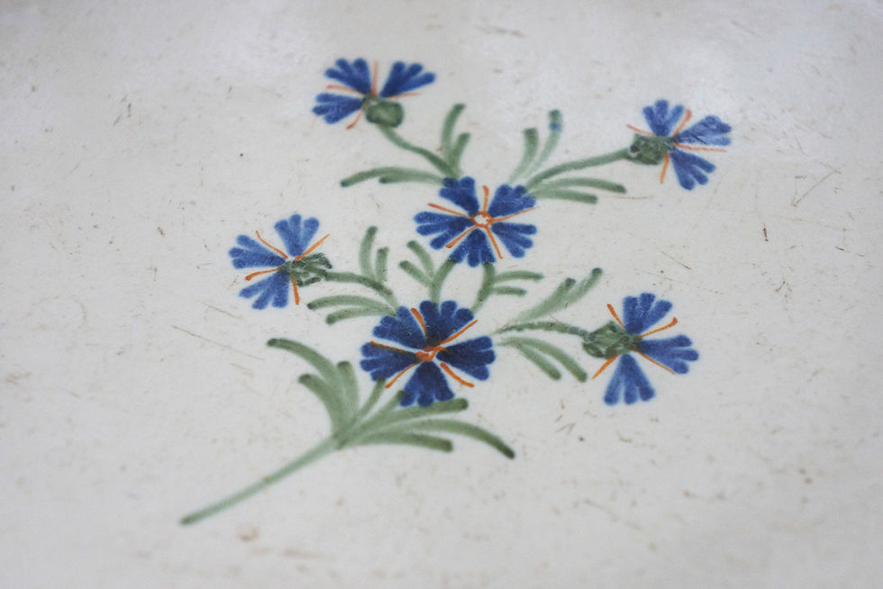 Thumbnail: Faience Plate / Centre de la France / Barbeaux, Cornflower / Late1700s FRANCE
