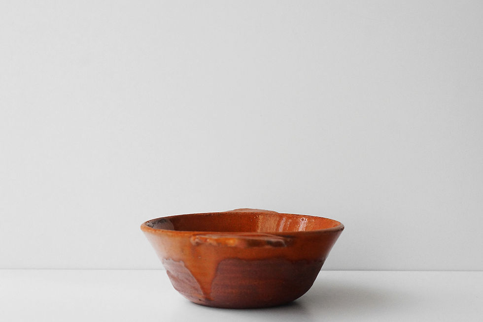 Thumbnail: Rare Eared Bowl / Auvillar / 1800s FRANCE