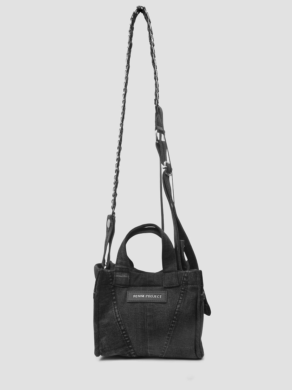 Thumbnail: Mini Denim Can Tab Tote Bag