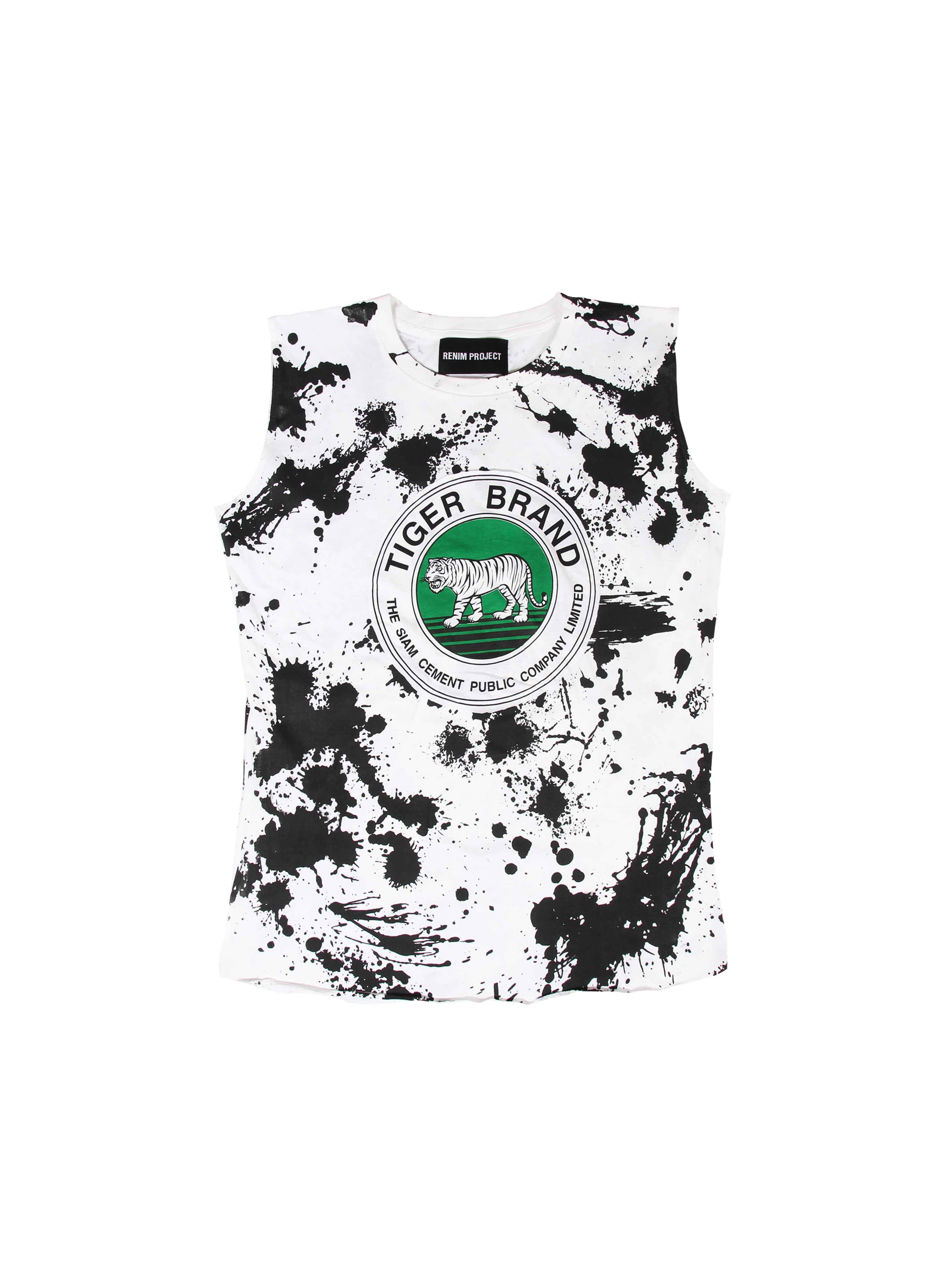 White Sprash Sleeveless