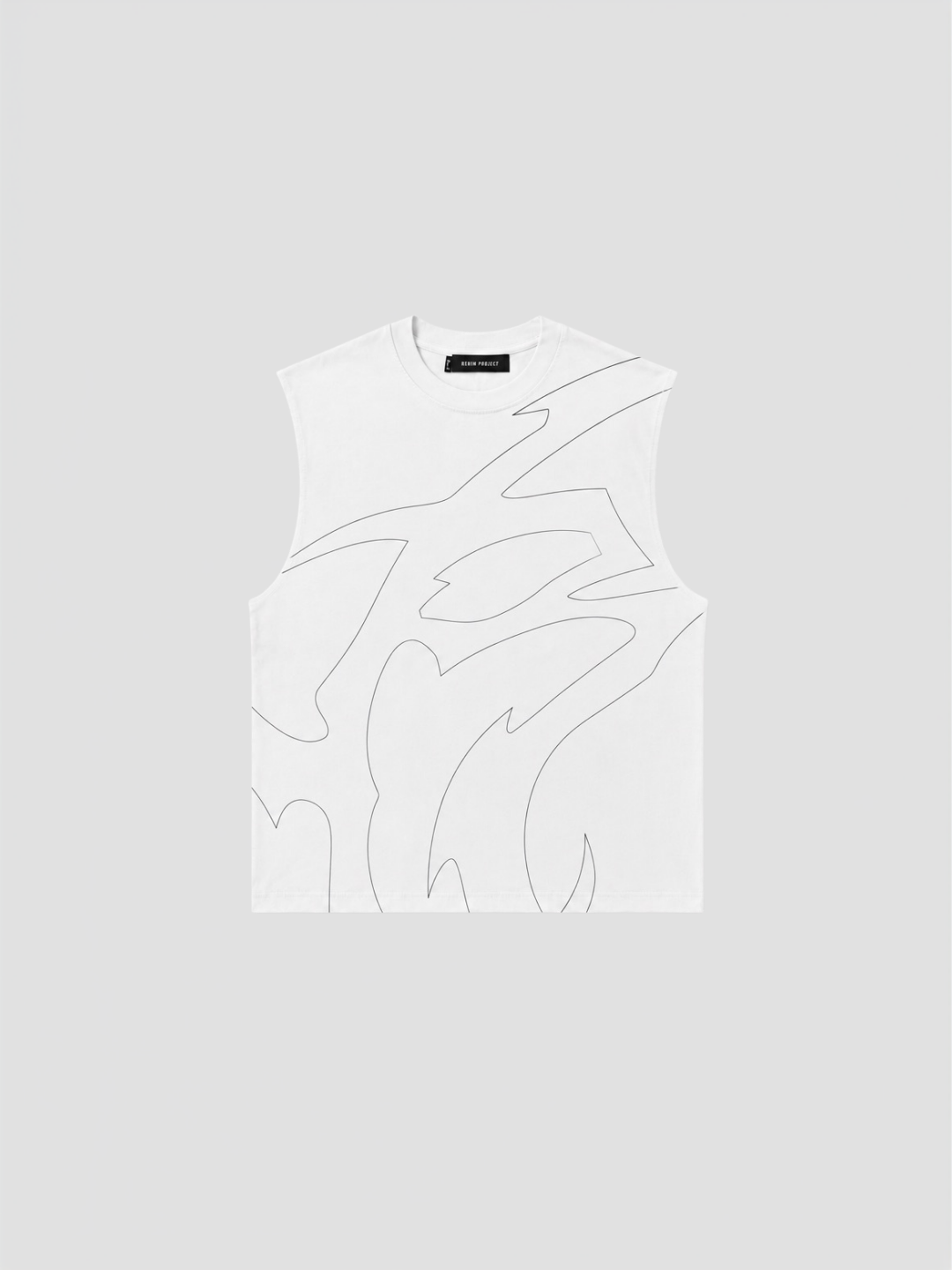 Tribal Line Graphic Sleeveless T-Shirt