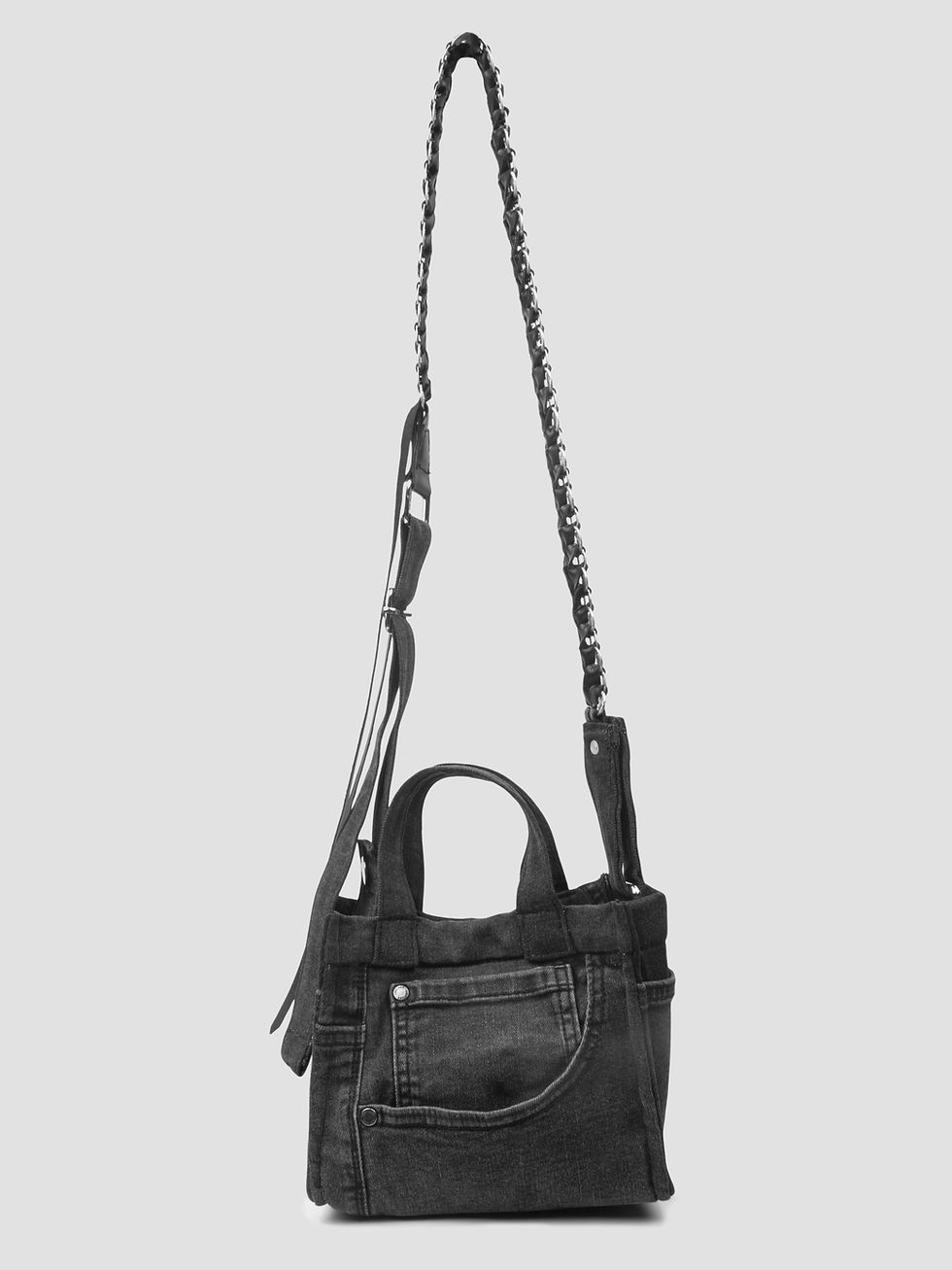Thumbnail: Mini Denim Can Tab Tote Bag