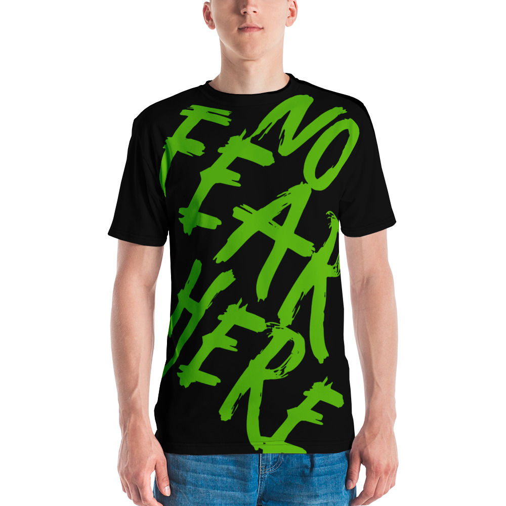 No Fear Here - black & green - T-shirt copy