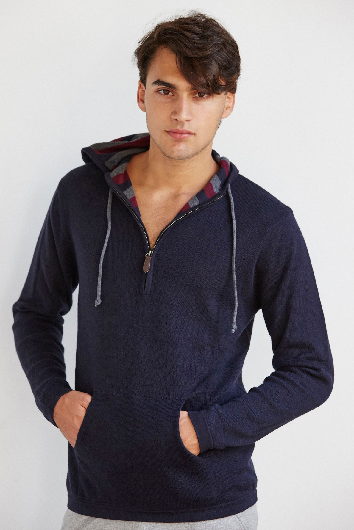 Cashmere Blend Reversible Hoody
