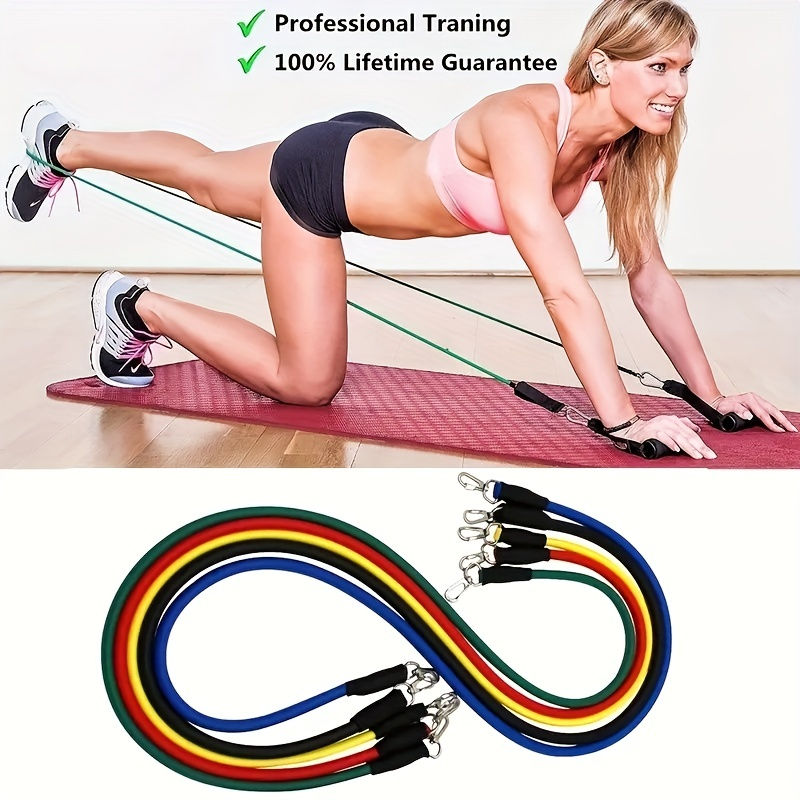 Thumbnail: 11pcs/Set Pull Rope, Resistance Bands, Portable Fitness Equipment, Ankle Strap, 