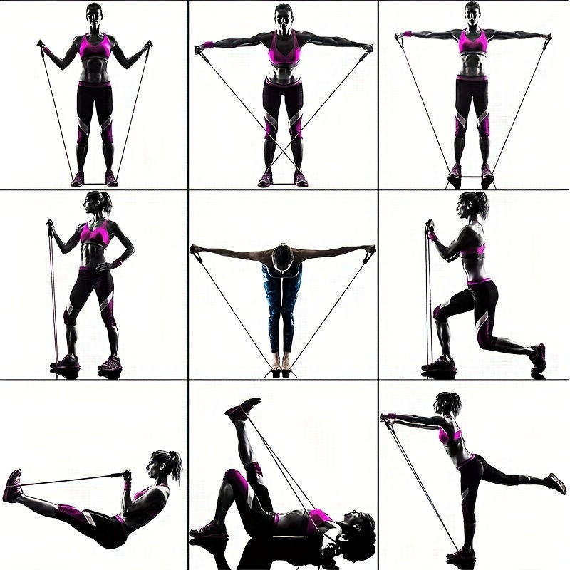 11pcs/Set Pull Rope, Resistance Bands, Portable Fitness Equipment, Ankle Strap,
