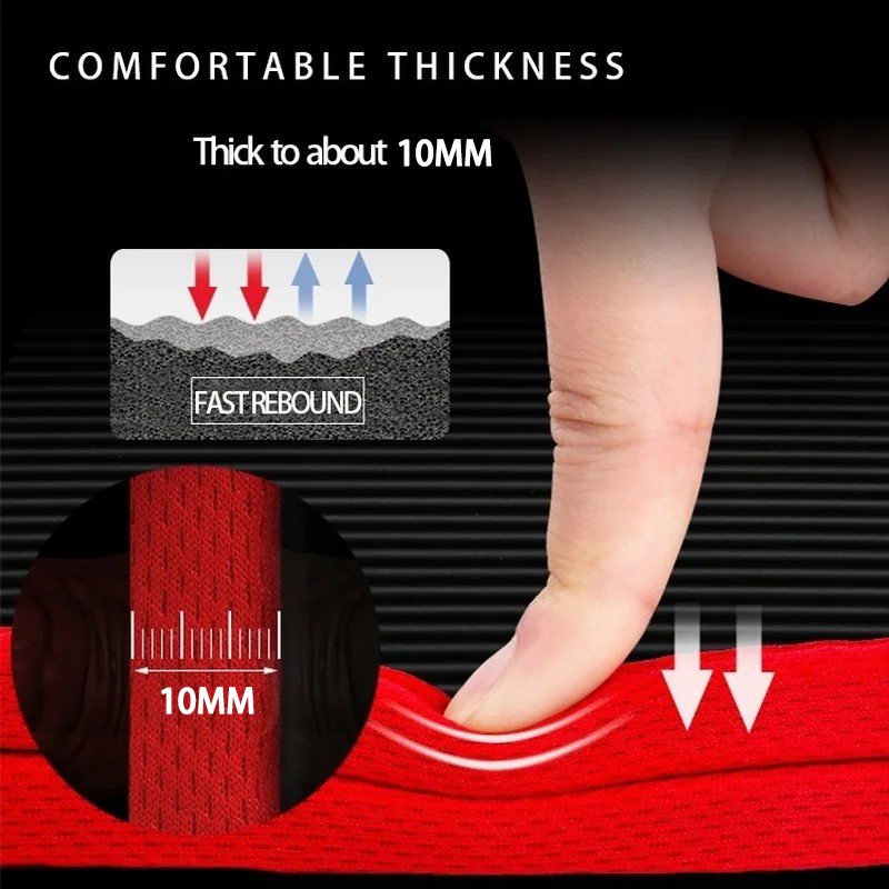 Thumbnail: 10MM Extra Thick 183cmX62cm Yoga Mats NBR Non-slip Exercise Mat Fitness Tasteles