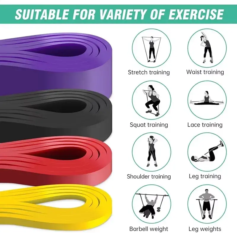 Thumbnail: New Fitness Resistance Band Arm/Leg/Back/Abdomen Training Equipment Tough Latex 