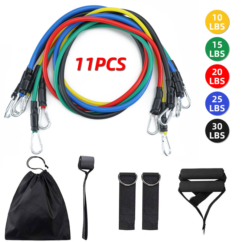 11pcs/Set Pull Rope, Resistance Bands, Portable Fitness Equipment, Ankle Strap,