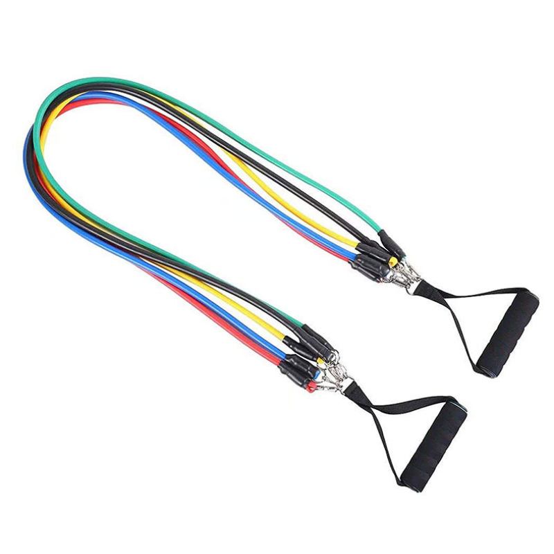 Thumbnail: 11pcs/Set Pull Rope, Resistance Bands, Portable Fitness Equipment, Ankle Strap, 