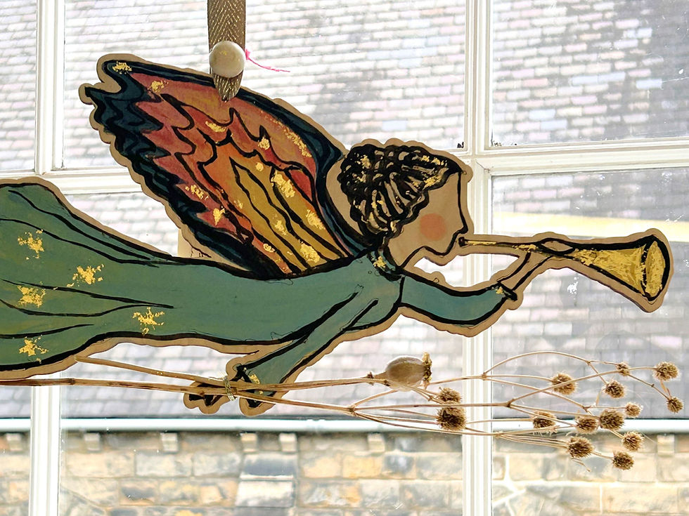 Thumbnail: The Trumpeting Angel - Large Hanging Decoration
