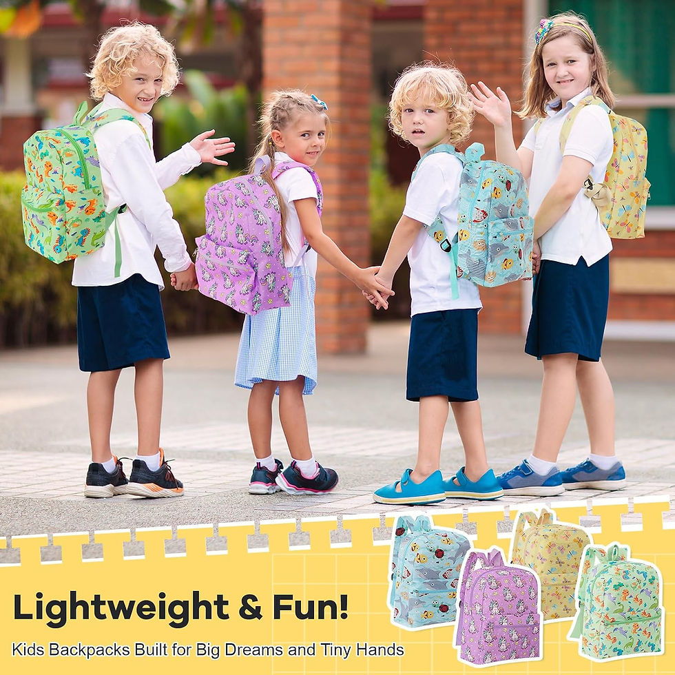 Thumbnail: Lot of 36 Whimsical Print 15" PreSchool Elementary School Backpacks Daycare Bags