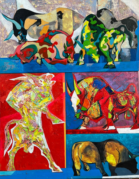 Bull and Bulls Composition - 1