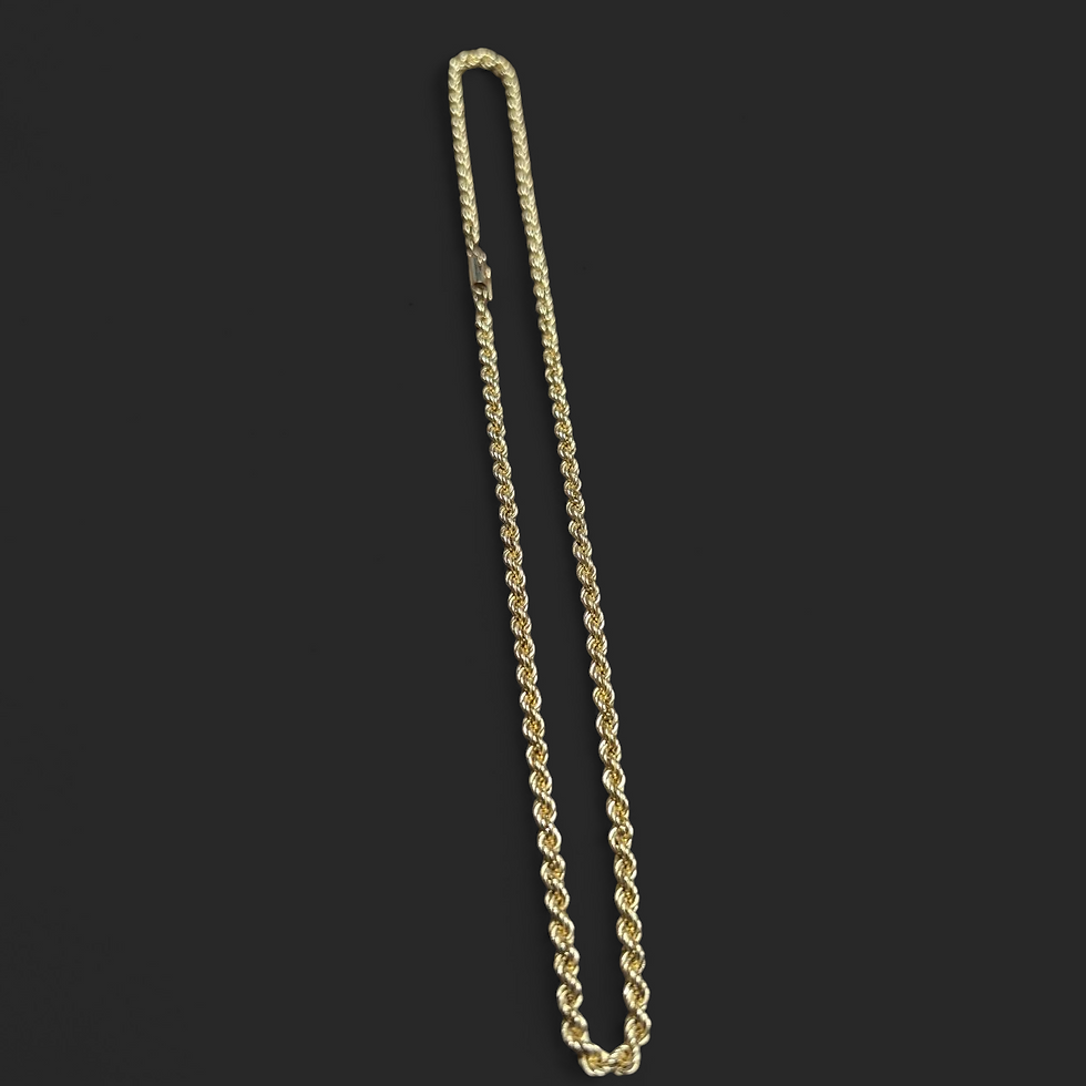 Thumbnail: 14kt Rope necklace 4.5mm 20"