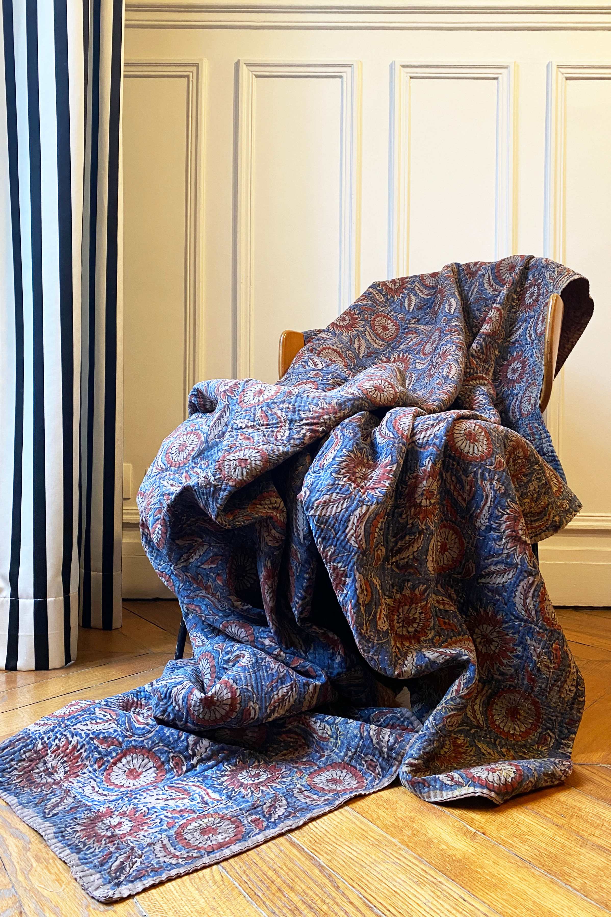 Couvre-lit Dili Gudri Indigo