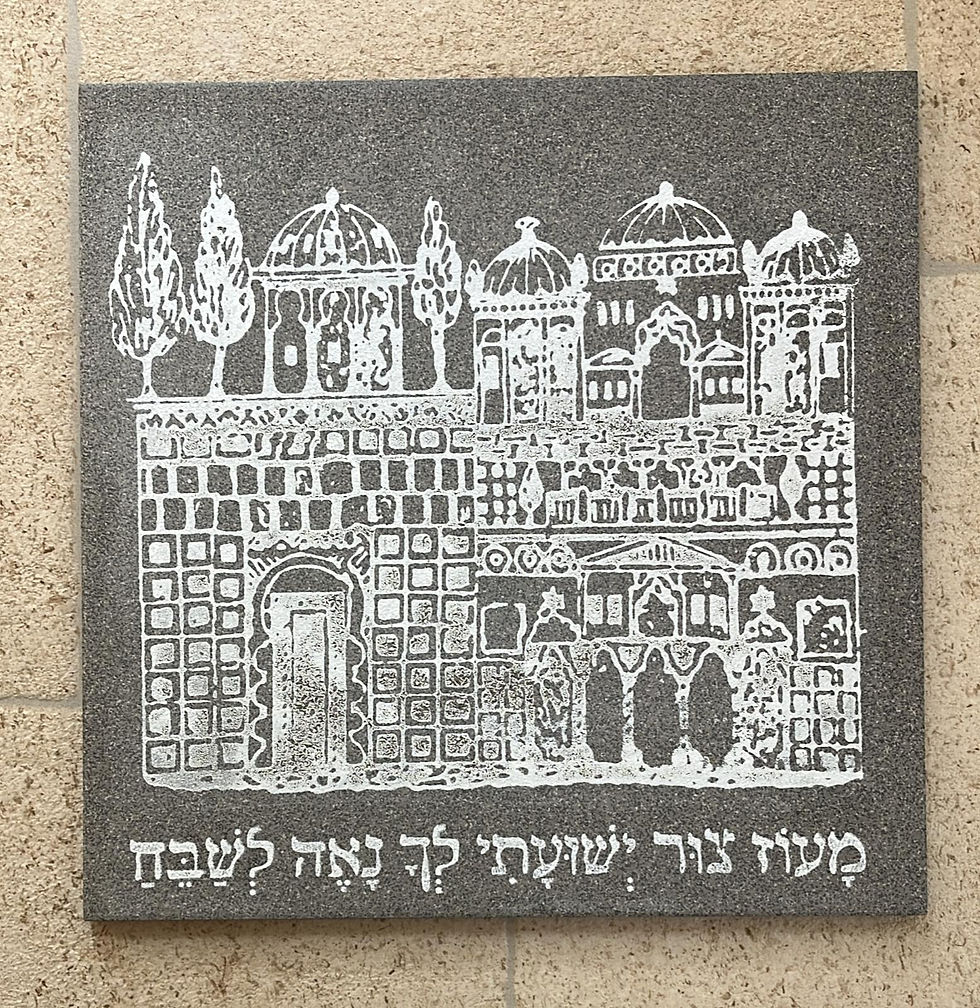 תמונה ממוזערת: מגש אריח לחנוכיה - מעוז צור