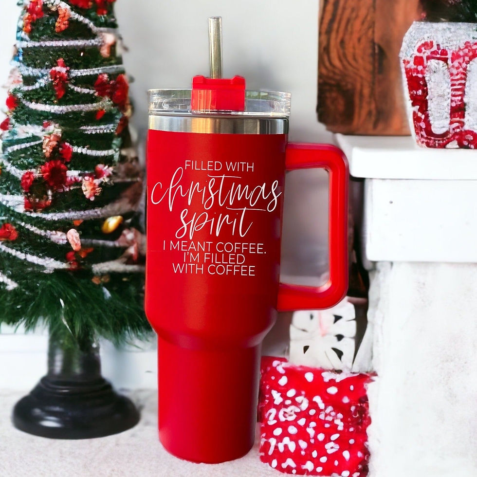 Thumbnail: Filled with Christmas Spirit Coffee Tumbler – 40oz Insulated Mug