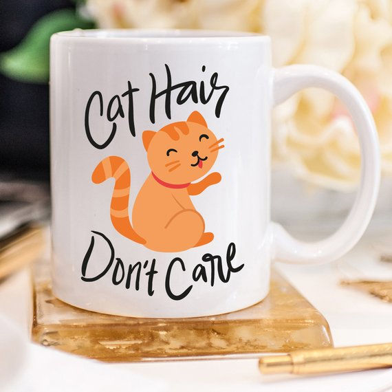 Thumbnail: Cat Hair Don’t Care – Funny Coffee Mug