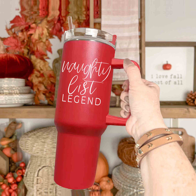 Thumbnail: Naughty Legend 40oz Christmas Tumbler – Funny Holiday Cup