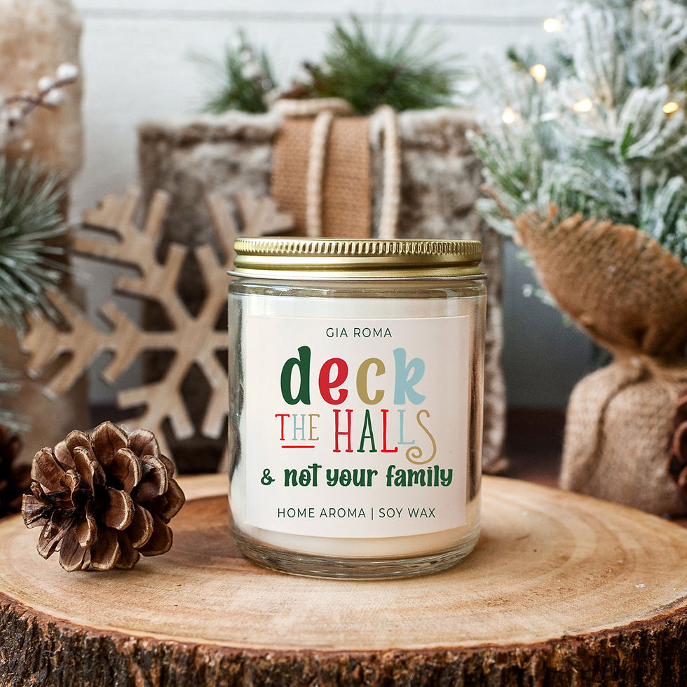 Thumbnail: Deck the Halls Candle – Holiday Cinnamon, Berry & Fir Soy Candle | 9oz