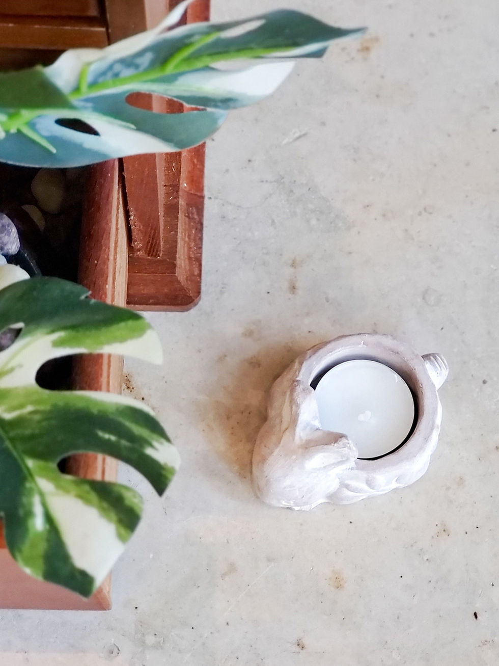 Thumbnail: Terracotta Tea Light Candle Holder - Rabbit