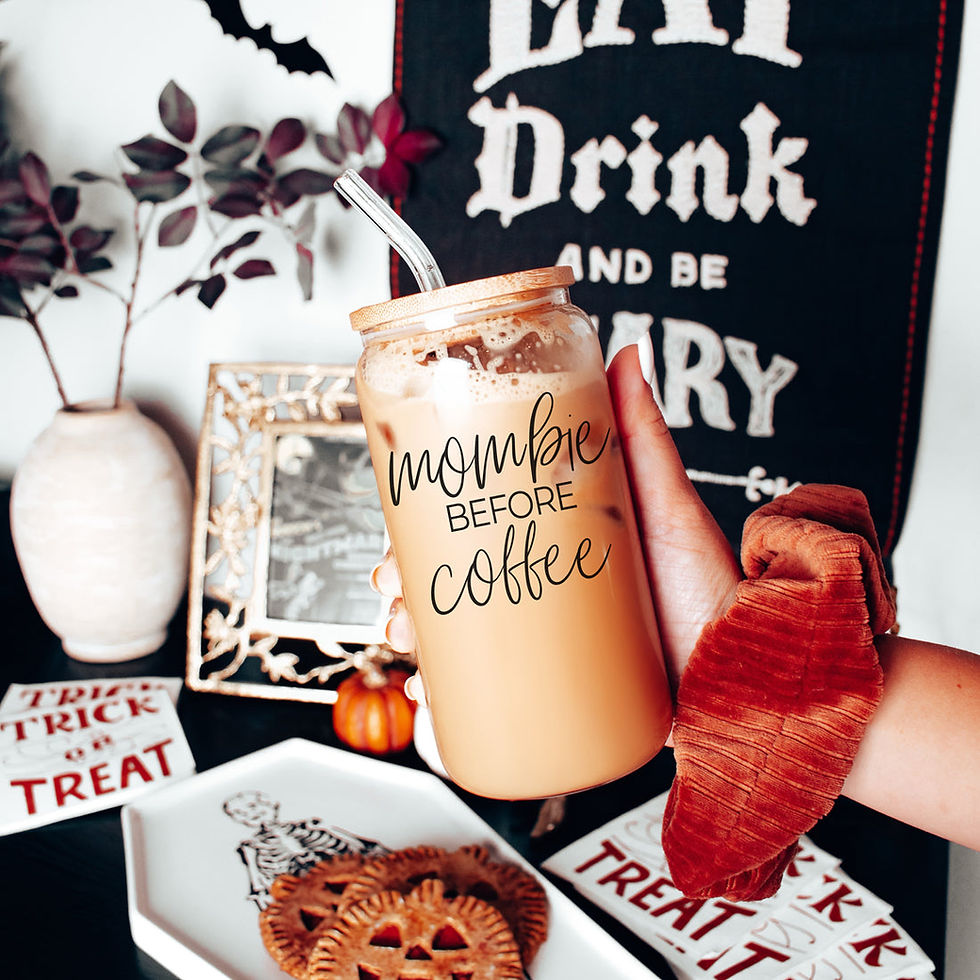 Thumbnail: Mombie 20oz mug with playful text and a fun, Halloween-themed design.