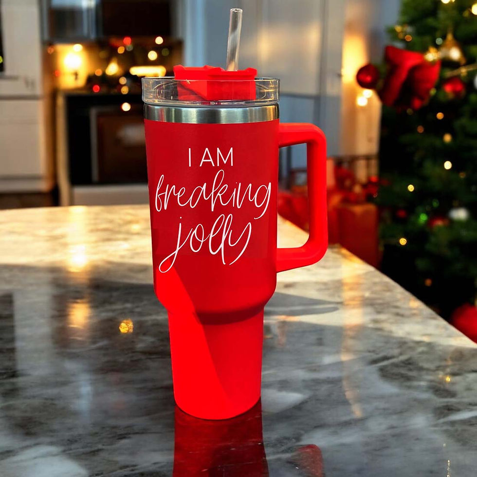 Thumbnail: Jolly 40oz Christmas Tumbler – Funny Holiday Travel Cup