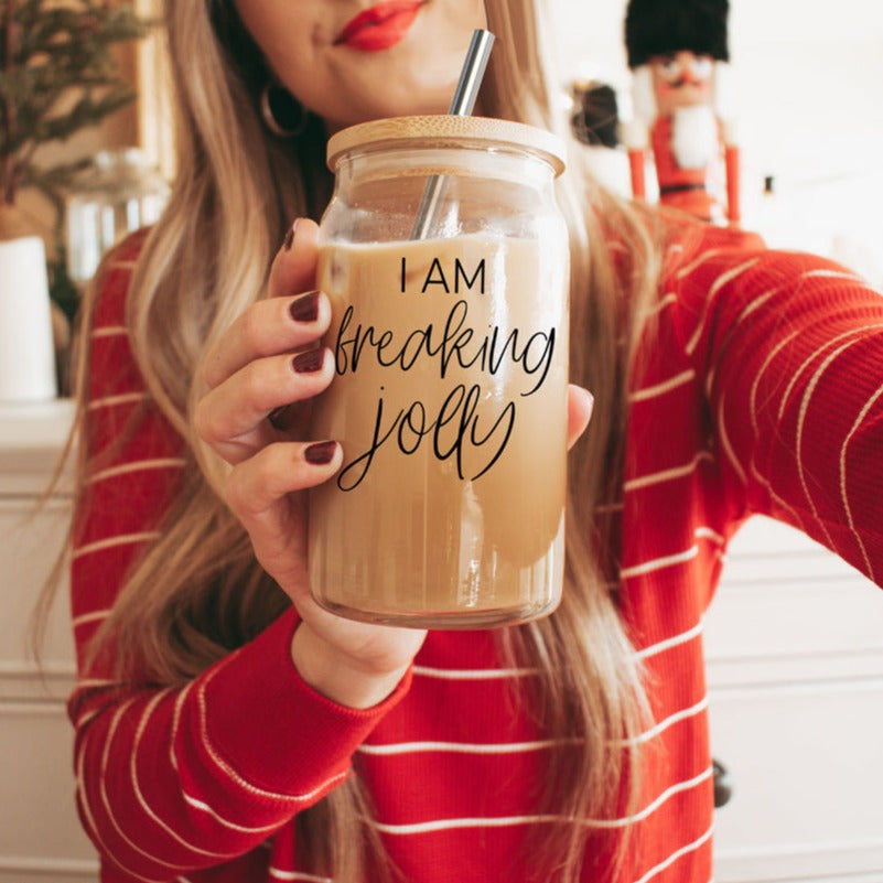 Thumbnail: Freaking Jolly 17oz mug with playful holiday text and a festive design.