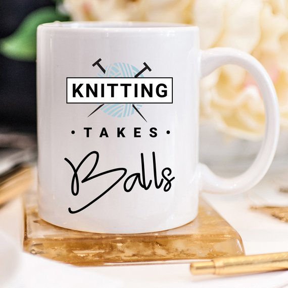 Thumbnail: Knitting Takes Balls - Knitting Coffee Mug