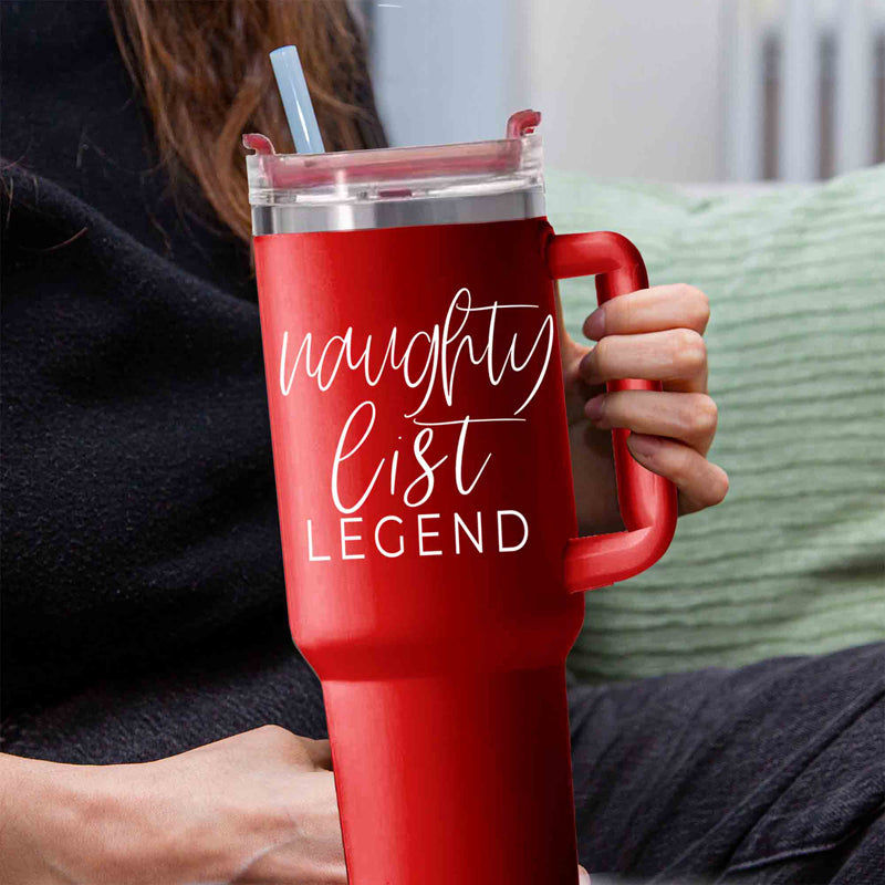 Thumbnail: Naughty Legend 40oz Christmas Tumbler – Funny Holiday Cup