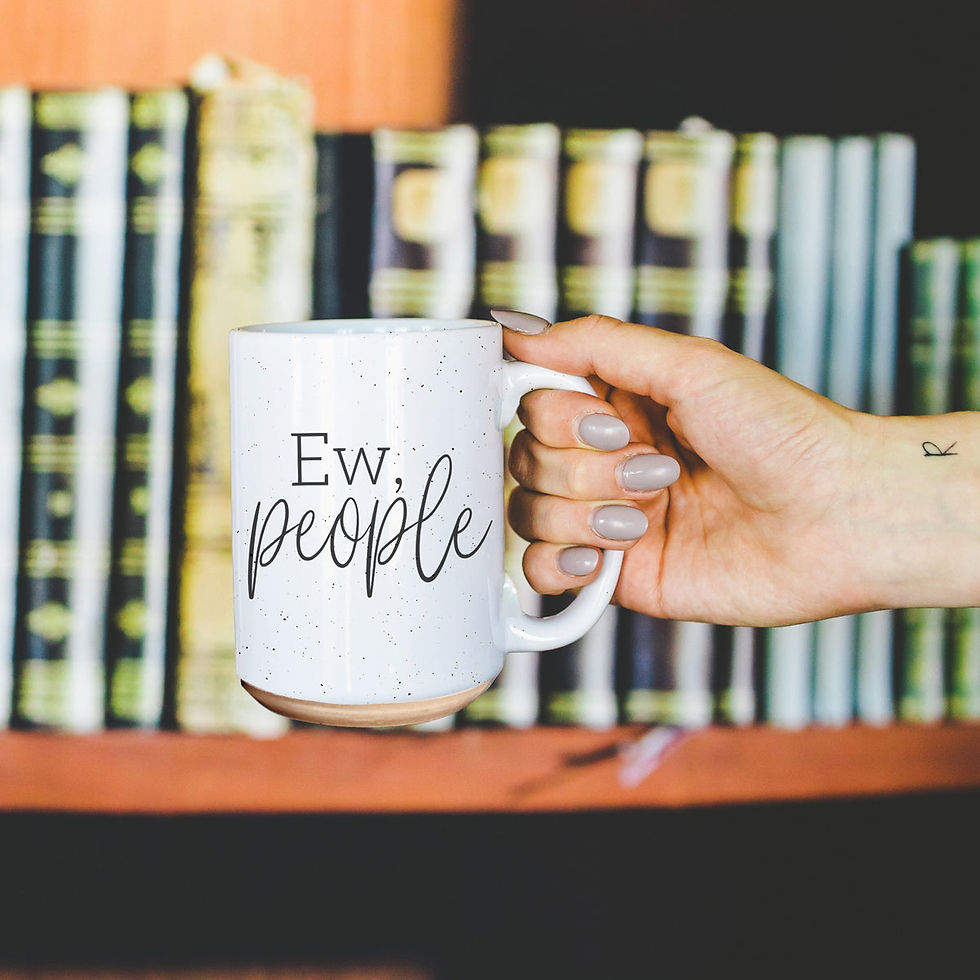 Thumbnail: Ew People 16oz mug with bold, playful text and a simple design.