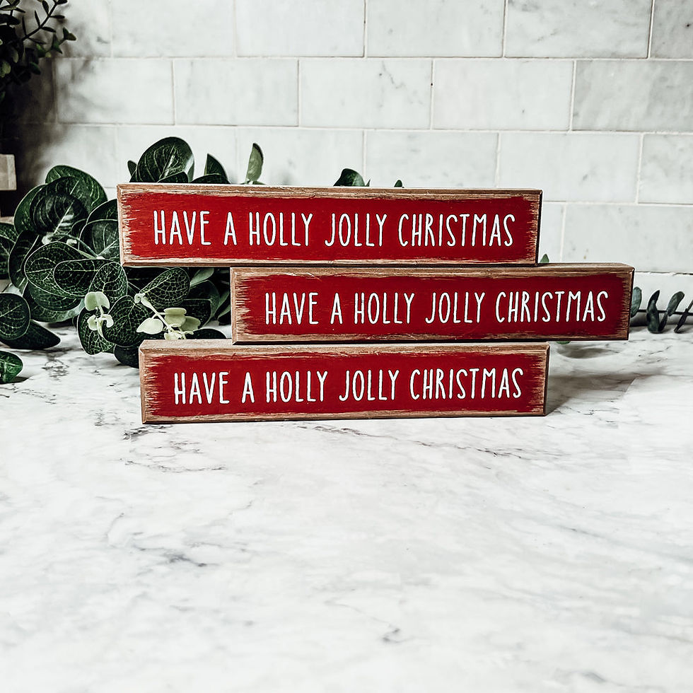 Thumbnail: Holly Jolly Christmas Shelf Sitter Sign