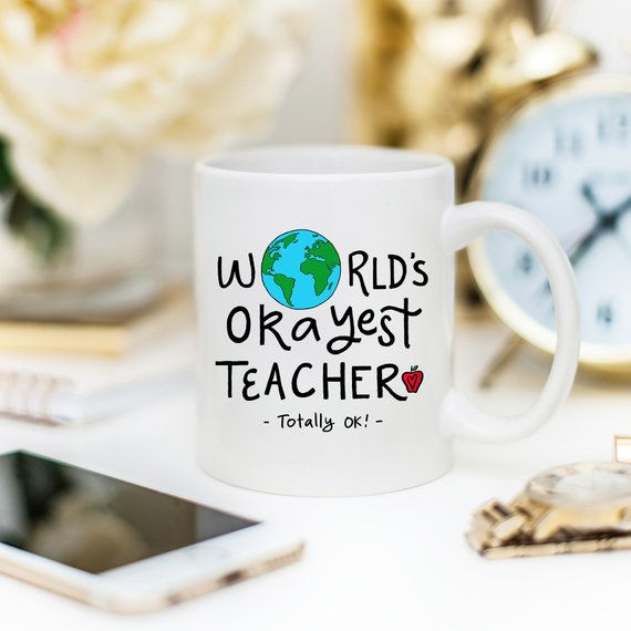 Thumbnail: "Worlds Okayest Teacher Mug, Totally OK - Funny Coffee Mug"
