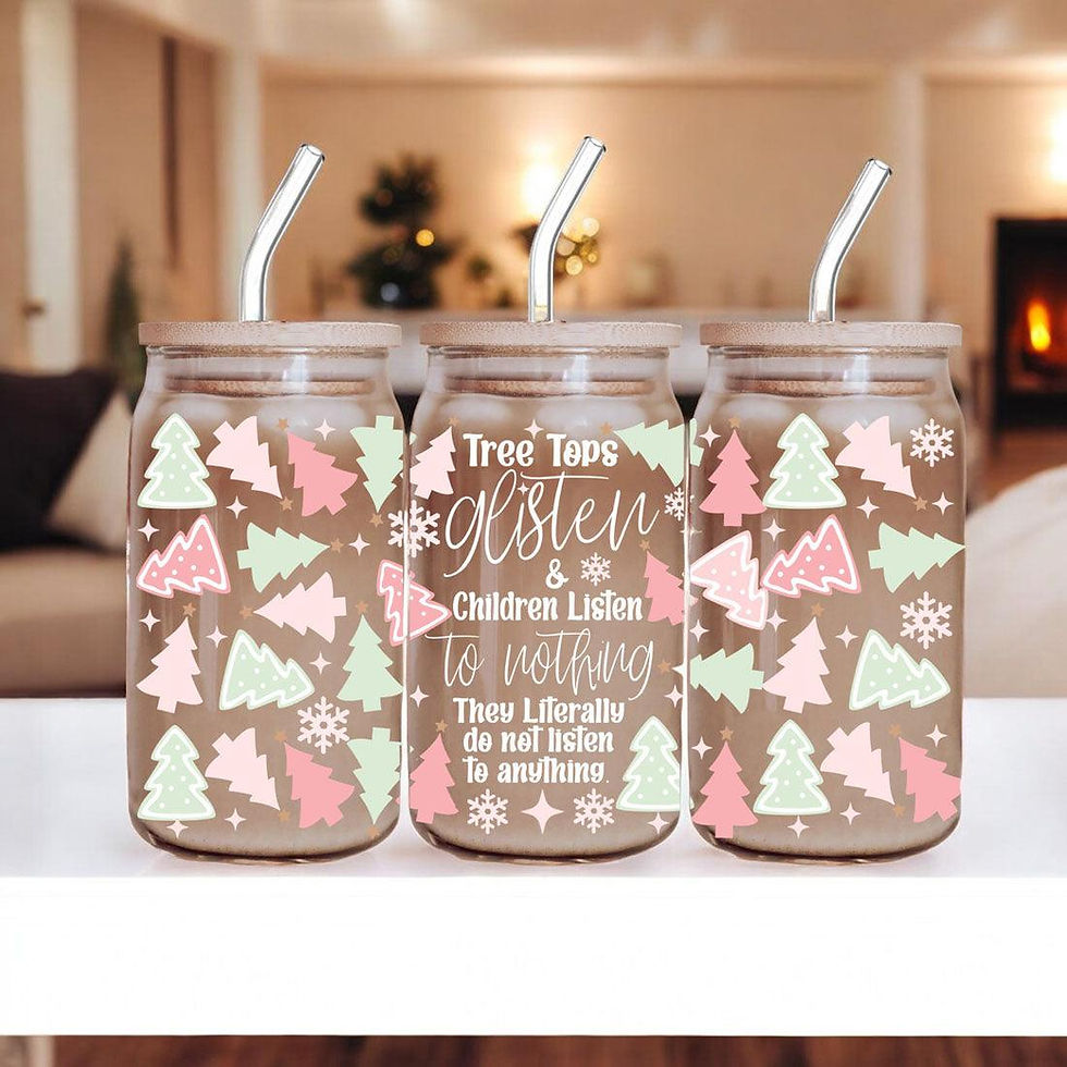 Thumbnail: Tree Tops Glisten 17oz Glass Cup