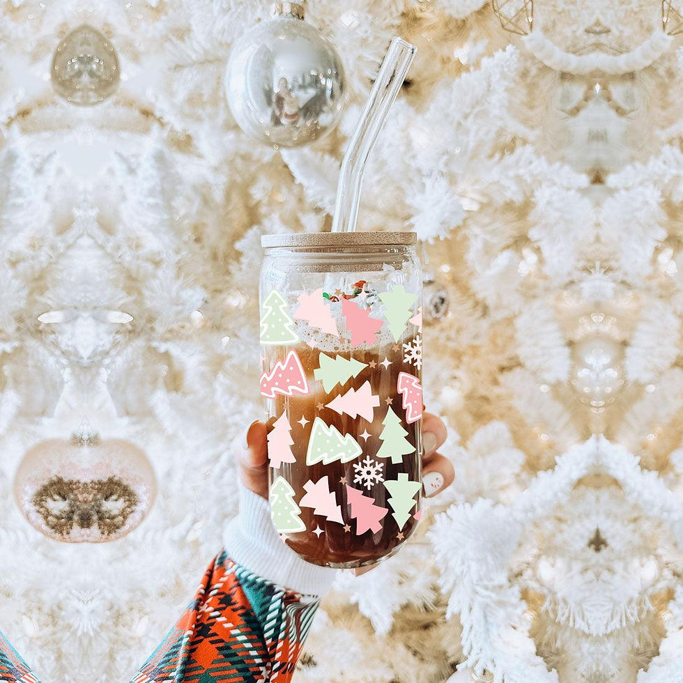 Thumbnail: Tree Tops Glisten 17oz Glass Cup