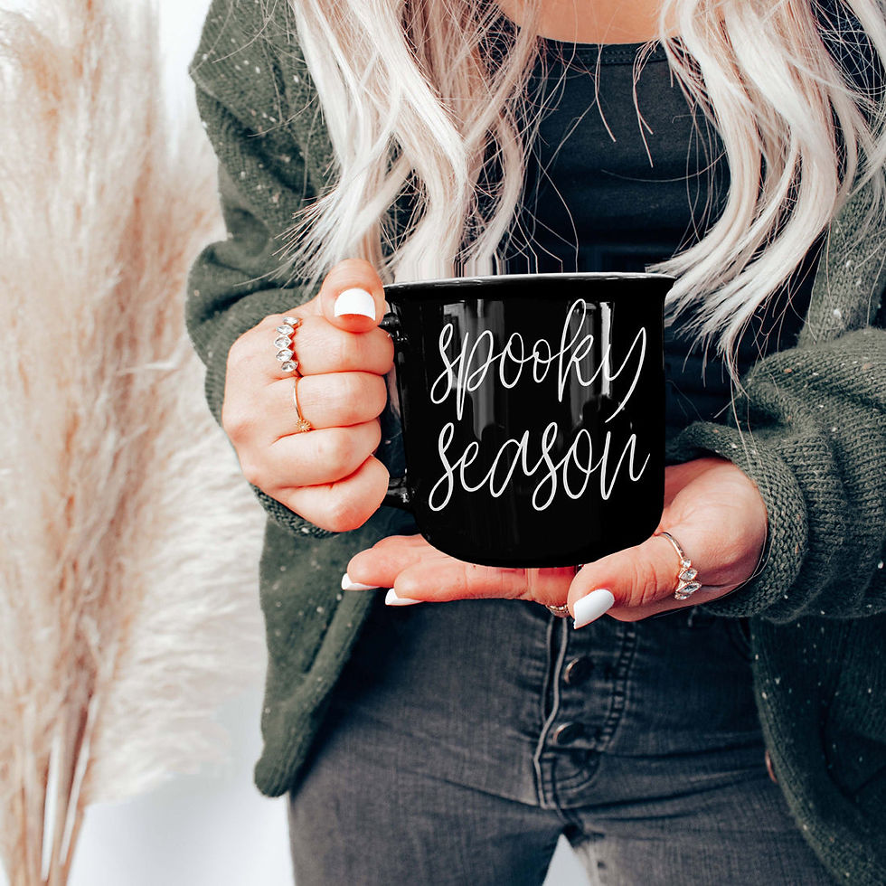 Thumbnail: Spooky Season 4.5oz mug with Halloween-themed design, perfect for your morning brew or midnight potion.