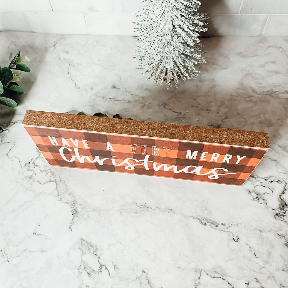 Thumbnail: Red Buffalo Christmas sign with a classic red plaid pattern and festive holiday design.