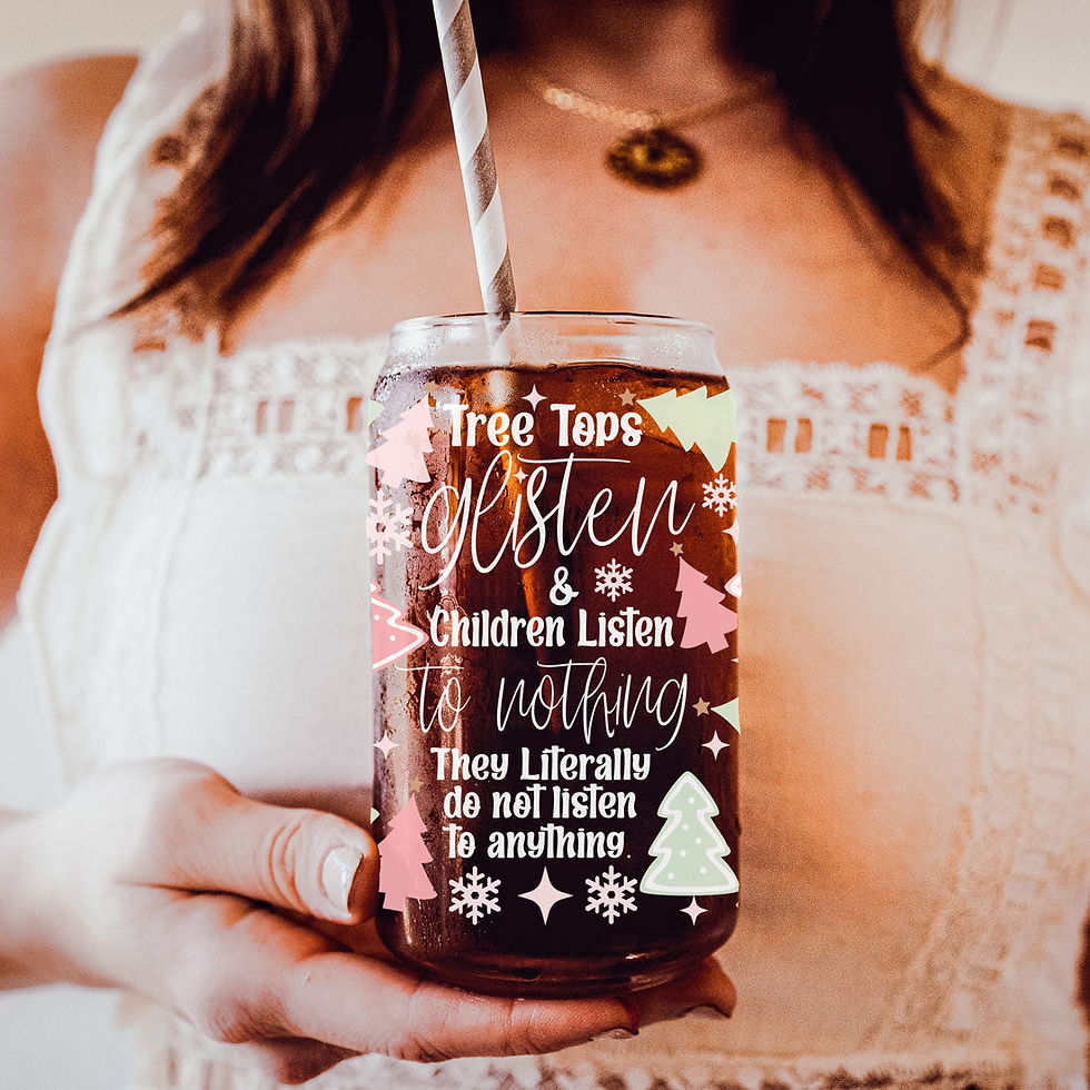 Thumbnail: Tree Tops Glisten 17oz Glass Cup