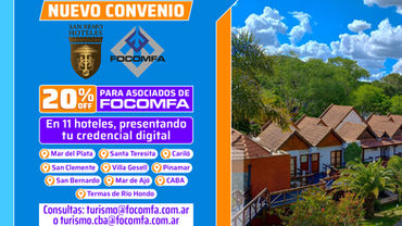 Nuevo Beneficio | Consultas: turismo@focomfa.com.ar