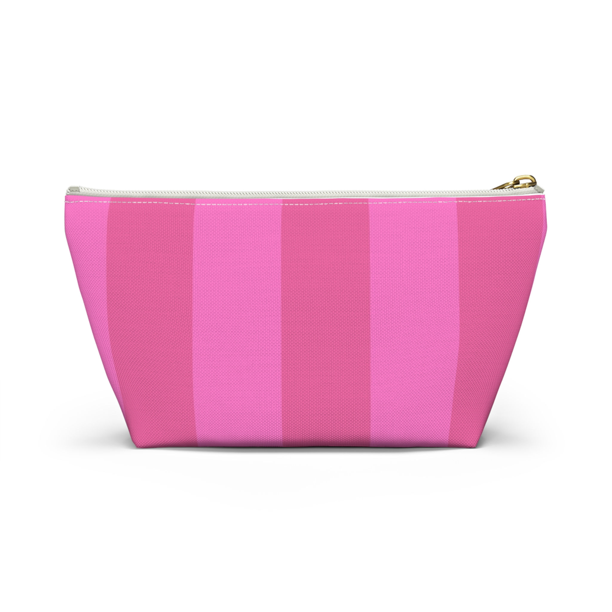 Pink Striped Accessory Pouch | Makeup Bag, Travel Organizer, School Supplies,