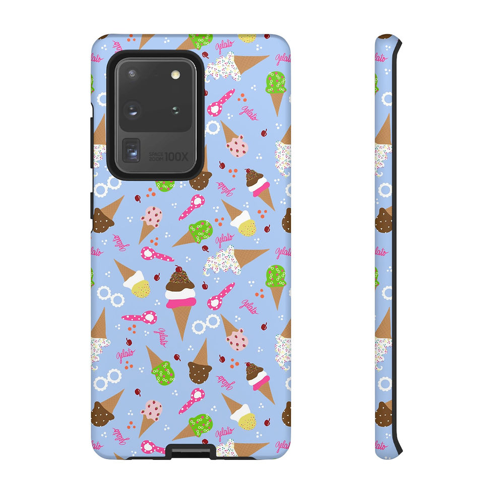 Thumbnail: Ice Cream Cones blue Samsung Series Phone Case for Tough Protection, Style