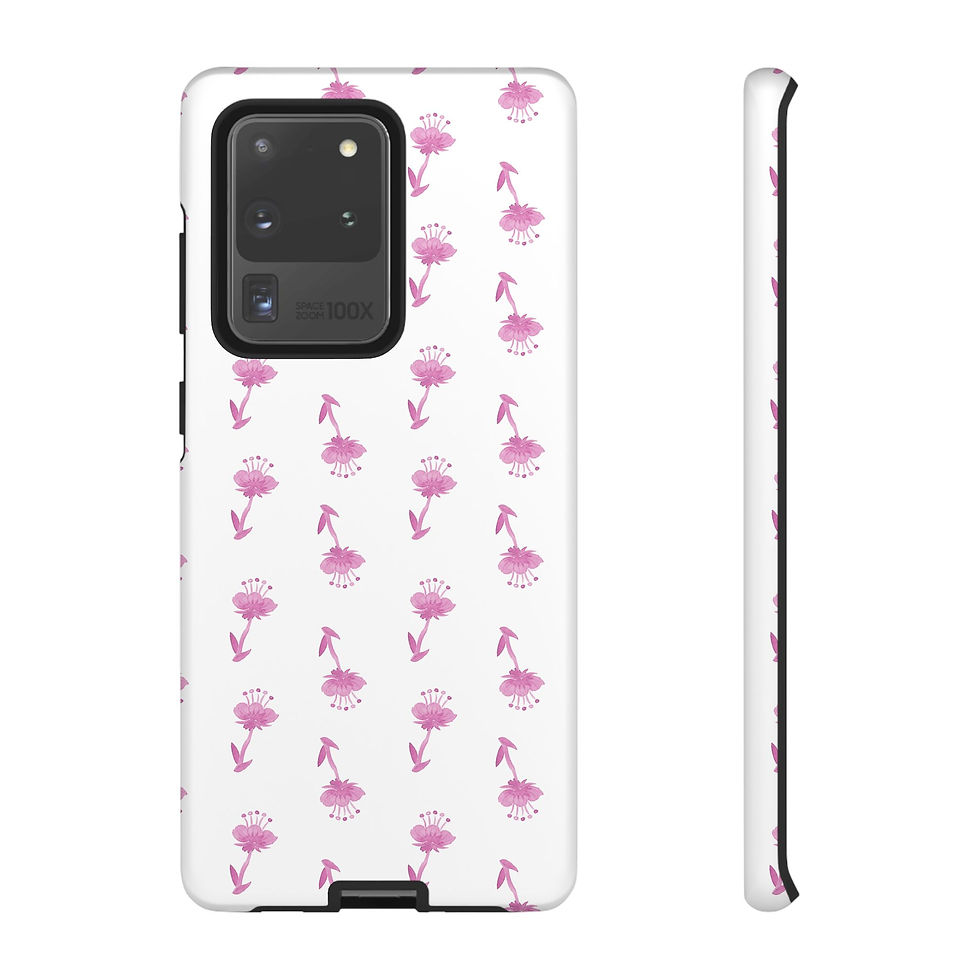 Thumbnail: Pink Poppies Design Samsung Series Phone Case for Tough Protection, Style