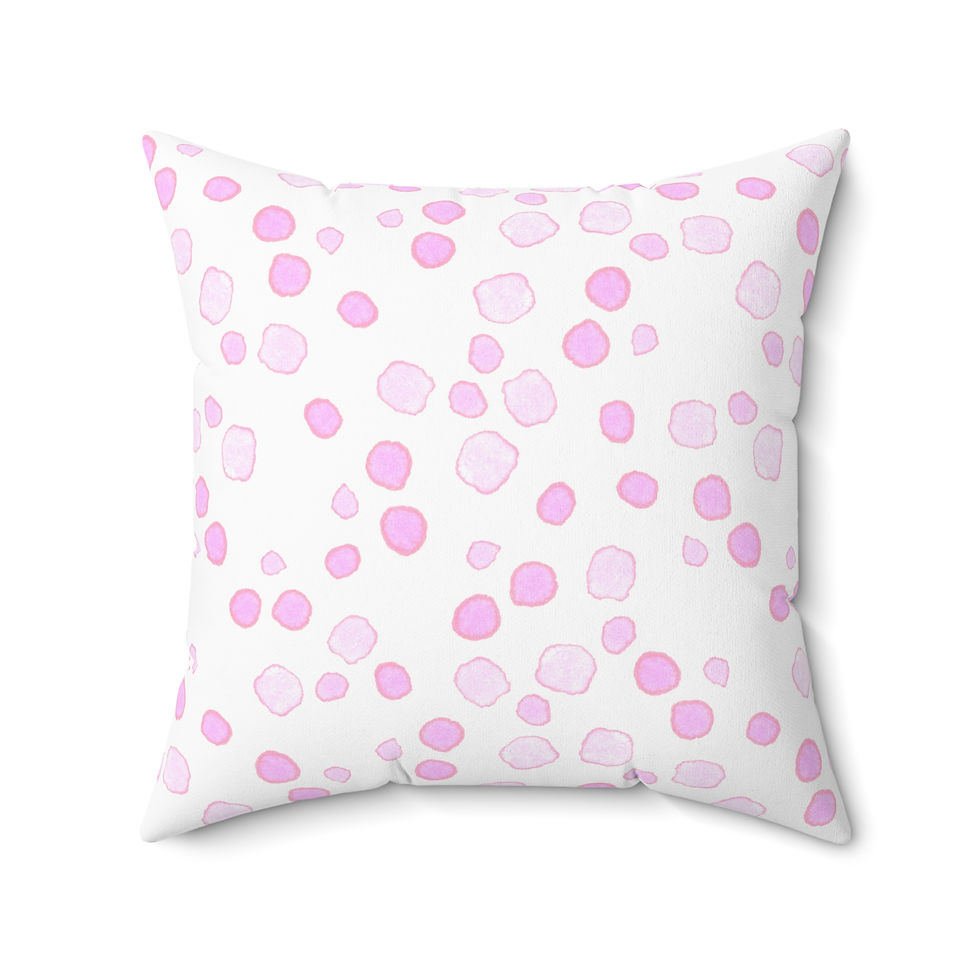 Thumbnail: Custom Design Square Pillow Sweet Pinky Pink Drops