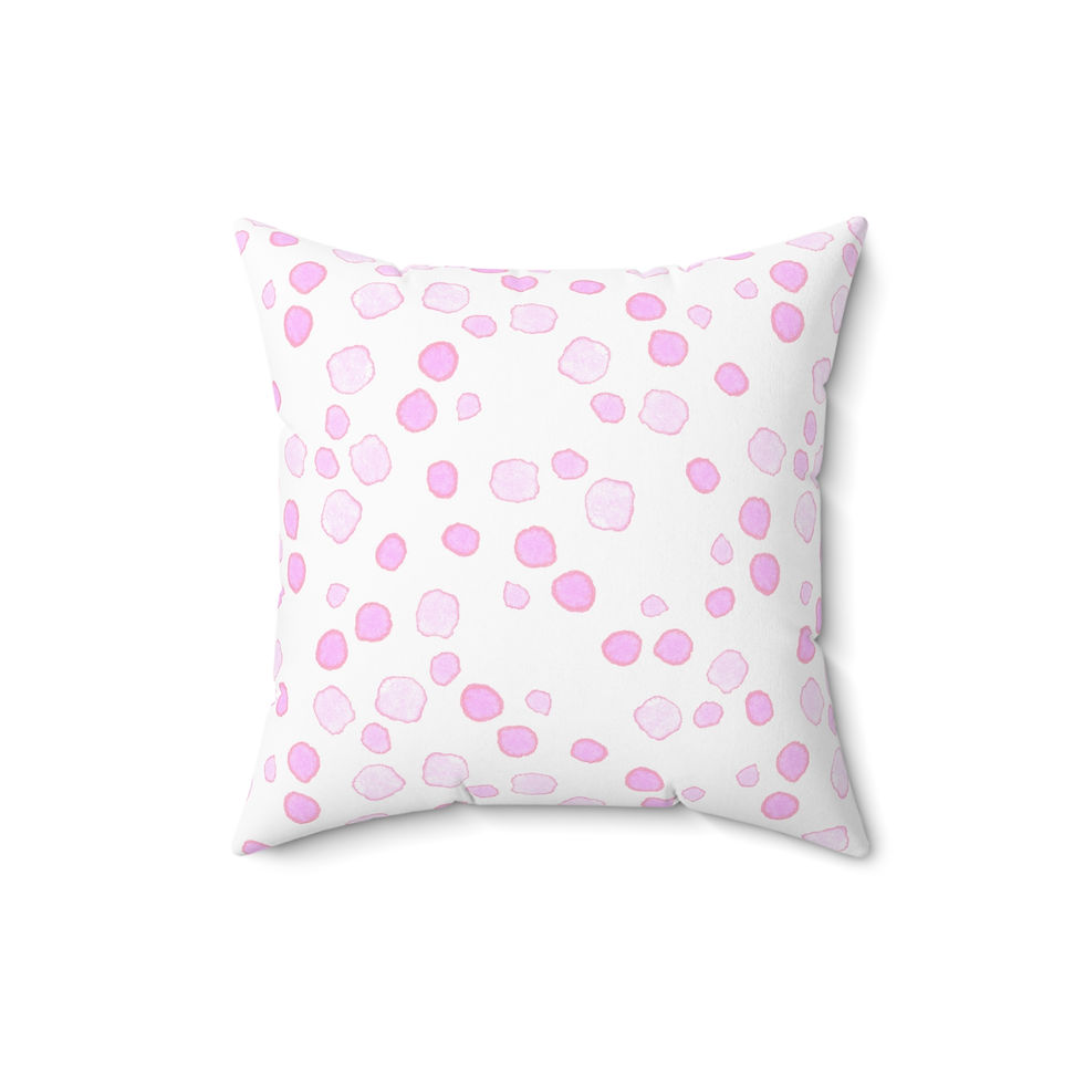 Thumbnail: Custom Design Square Pillow Sweet Pinky Pink Drops