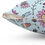 Thumbnail: Custom Design Square Pillow Flower Doodles Blue