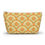 Thumbnail: Floral Retro Cosmetic Pouch — Orange Scallop Accessory Bag