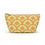 Thumbnail: Floral Retro Cosmetic Pouch — Orange Scallop Accessory Bag