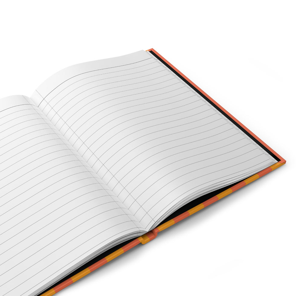 Thumbnail: Orange Stripe Hardcover Journal -Inspirational Notebook, Gift for Writers