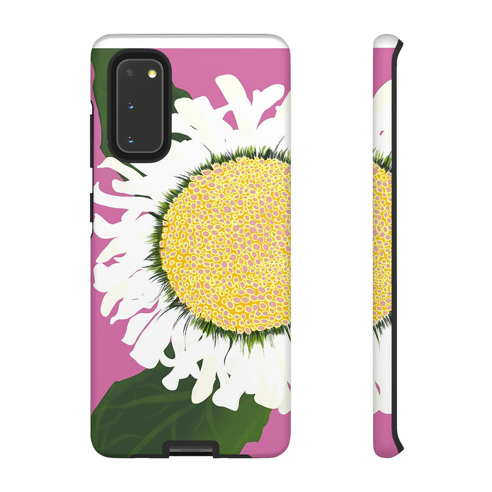 Thumbnail: Sunflower Design Pink Check Samsung Series Phone Case for Tough Protection Style